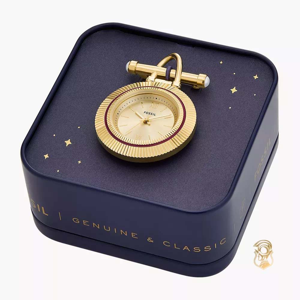 Fossil Scarlette Three-Hand Gold-Tone Stainless Steel Watch Brooch Watch 35mm