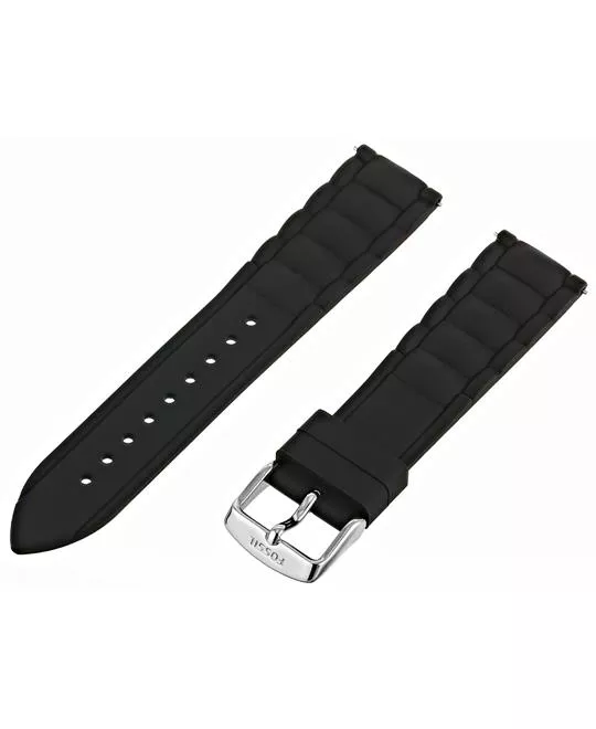 Fossil Silicone Black Watch Strap 20mm 