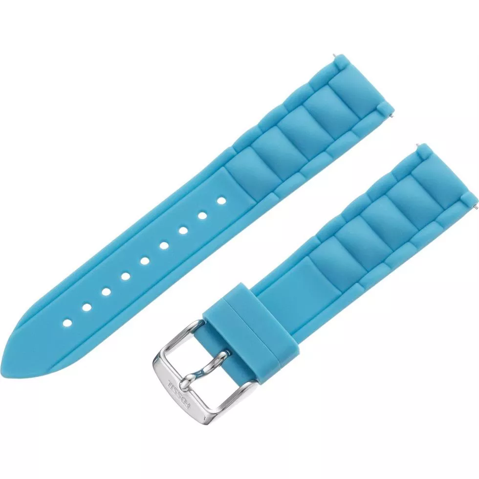 Fossil Silicone Blue Watch Strap 20mm 