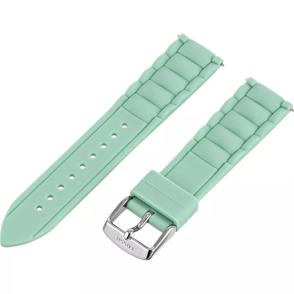 Fossil Silicone Green Watch Strap 20mm
