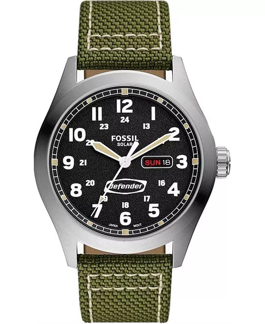 Fossil Solar-Powered Olive Nylon Watch 46mm