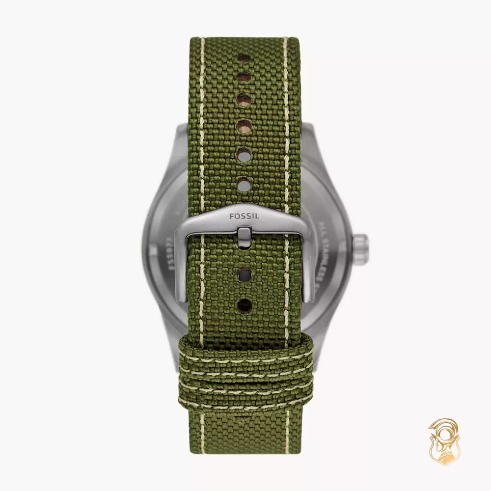 Fossil Solar-Powered Olive Nylon Watch 46mm