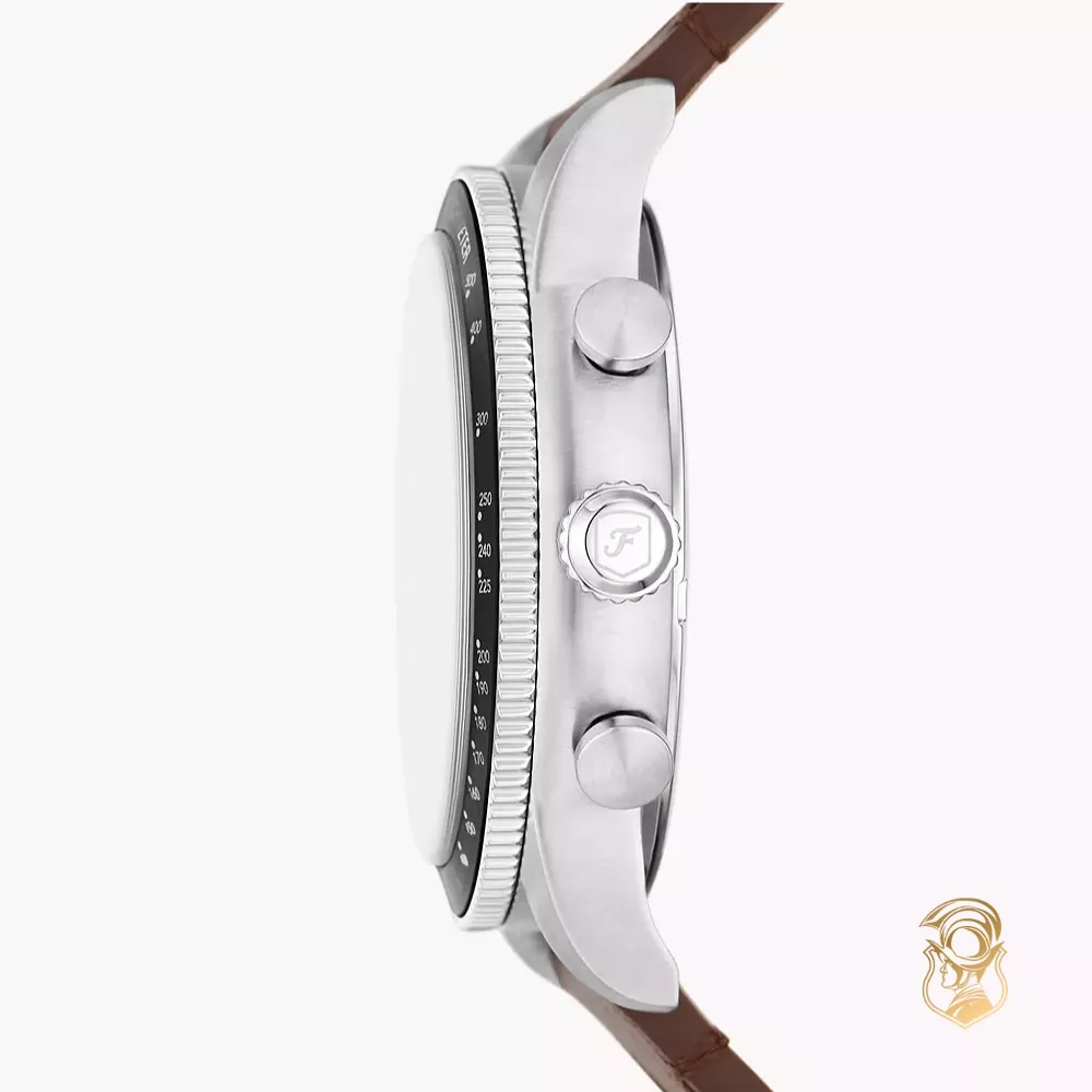 Fossil Sport Tourer Chronograph Brown Leather Watch 42mm