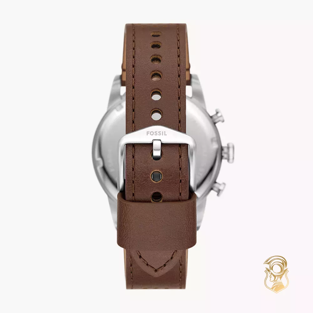Fossil Sport Tourer Chronograph Brown Leather Watch 42mm