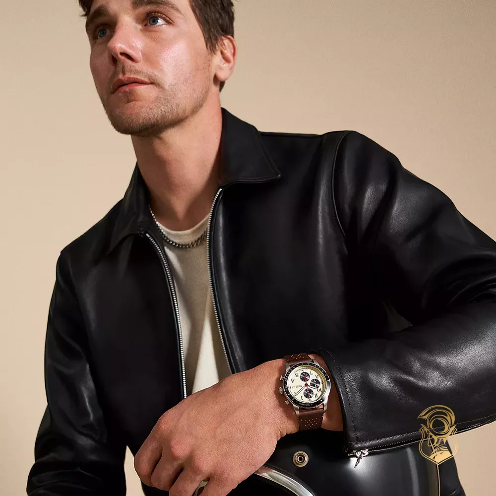 Fossil Sport Tourer Chronograph Brown Leather Watch 42mm