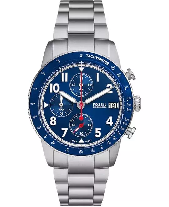 Fossil Sport Tourer Chronograph Stainless Steel Watch 42mm