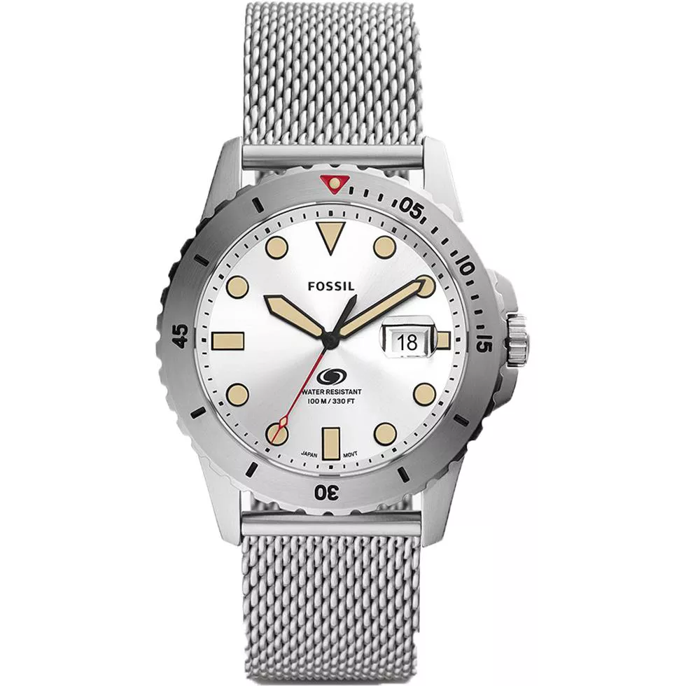Fossil Stainless Steel Mesh Watch 42mm
