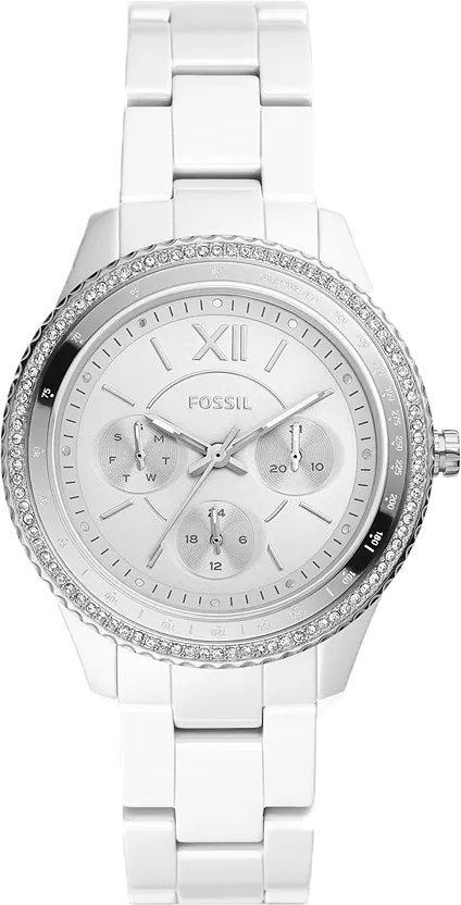 Fossil CE1113 Stella Multifunction White Ceramic Watch 38mm