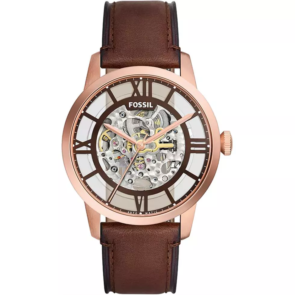 Fossil Townsman Brown Leather Watch 44MM