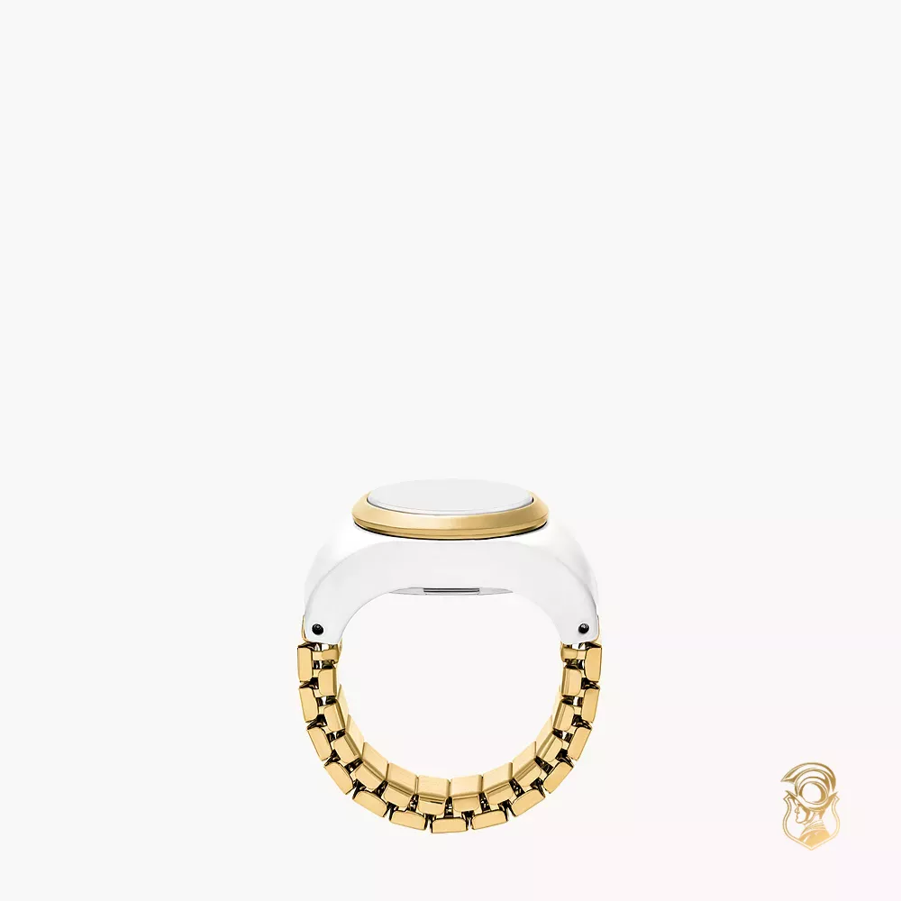 Fossil Two-Hand Gold-Tone Ring Watch 15mm