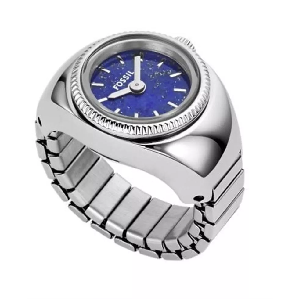 Fossil Watch Ring Two-Hand Stainless Steel 15mm