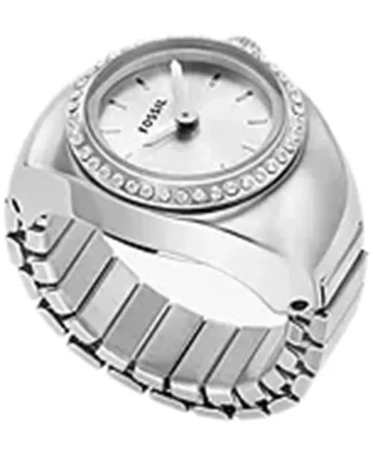 Fossil Watch Ring Two-Hand Stainless Steel 15mm