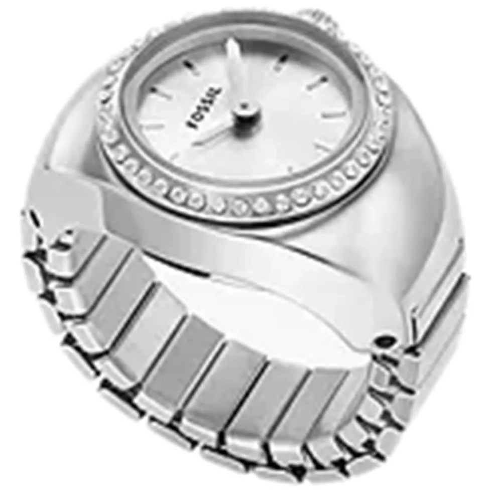 Fossil Watch Ring Two-Hand Stainless Steel 15mm