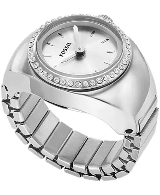 Fossil Watch Ring Two-Hand Stainless Steel 15mm