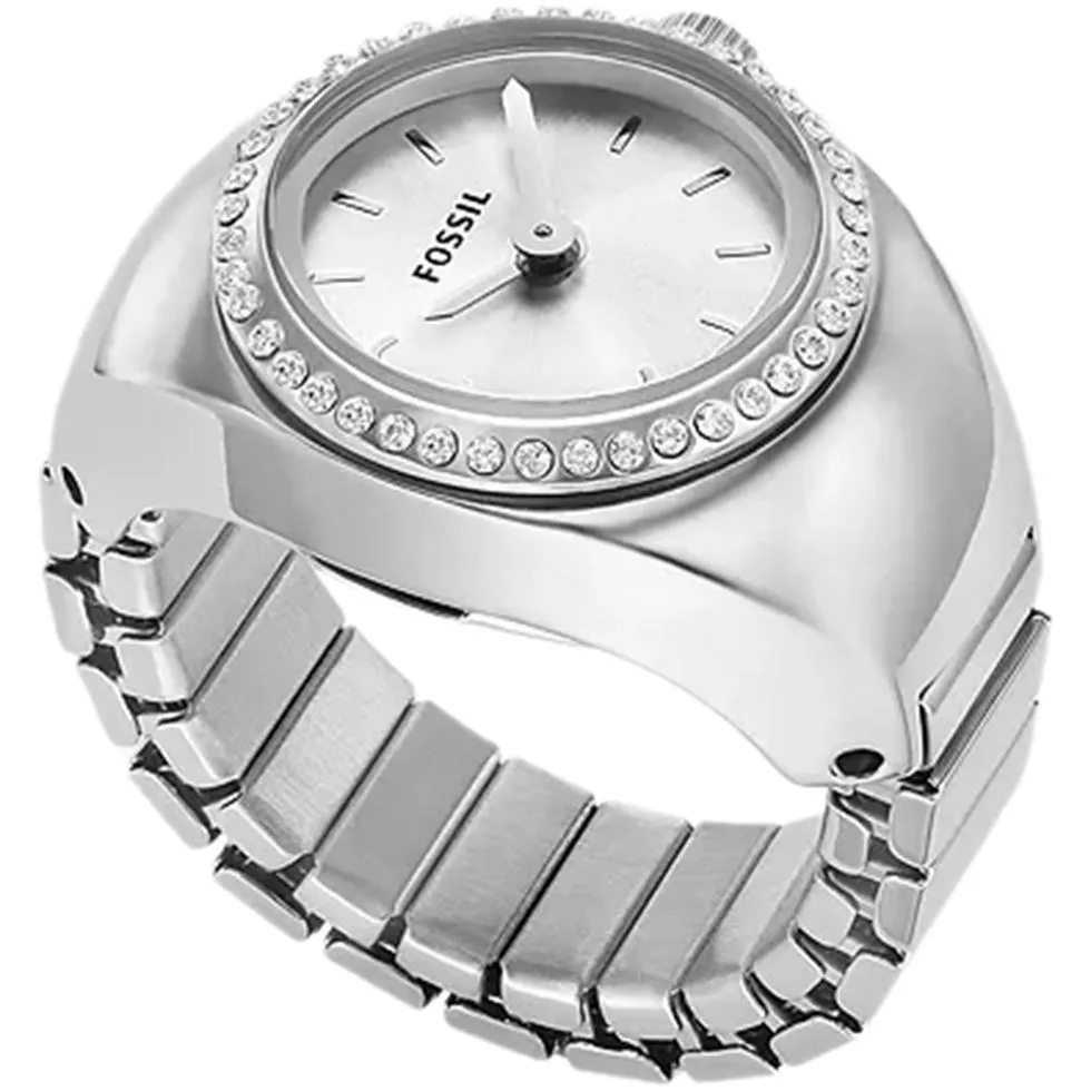 Fossil Watch Ring Two-Hand Stainless Steel 15mm