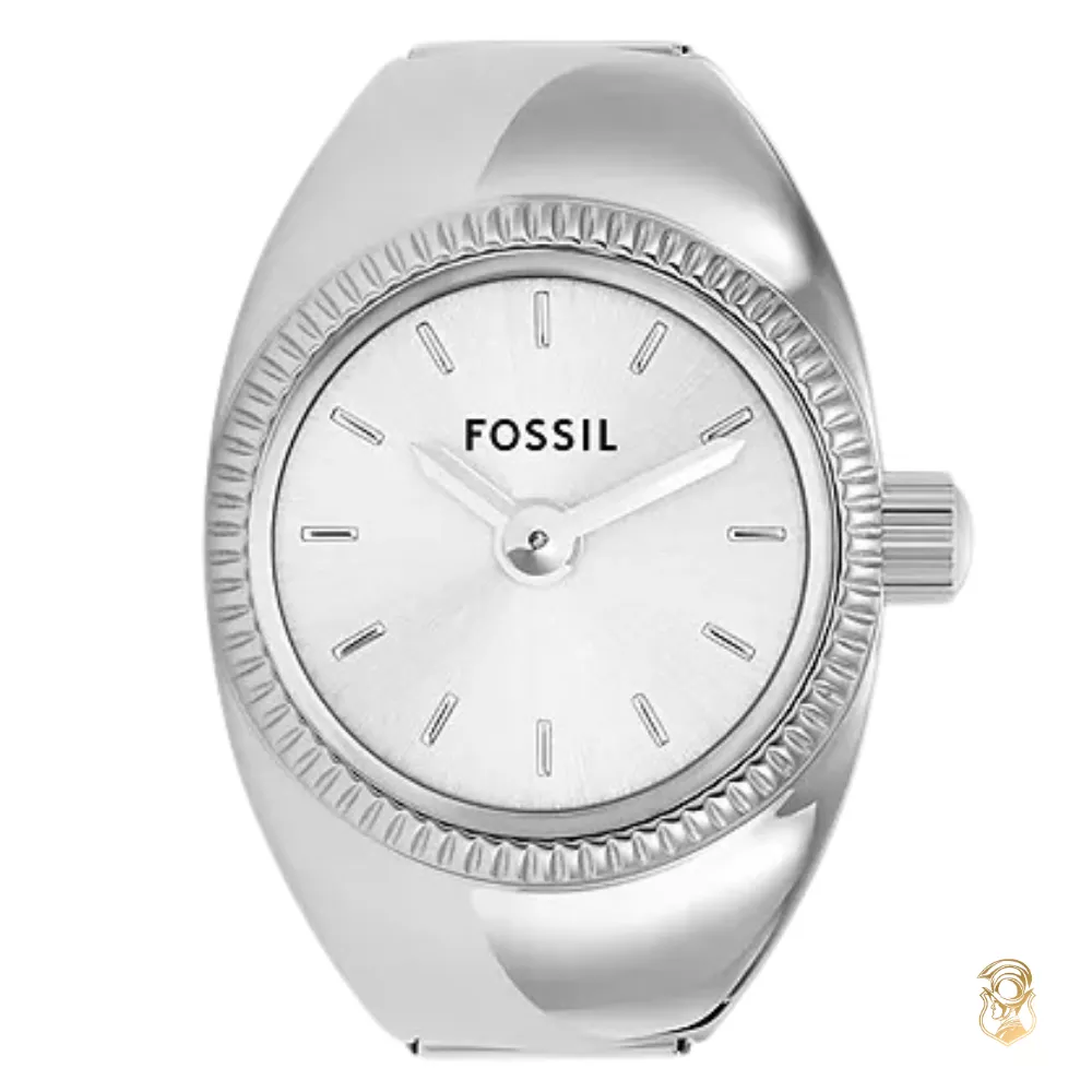 Fossil Watch Ring Two-Hand Stainless Steel 15mm