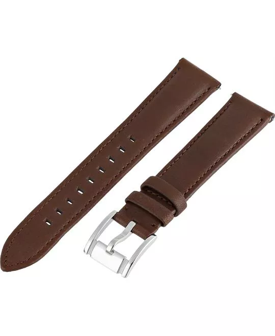 Fossil Women's Leather Watch Strap - Dark Brown 18mm 