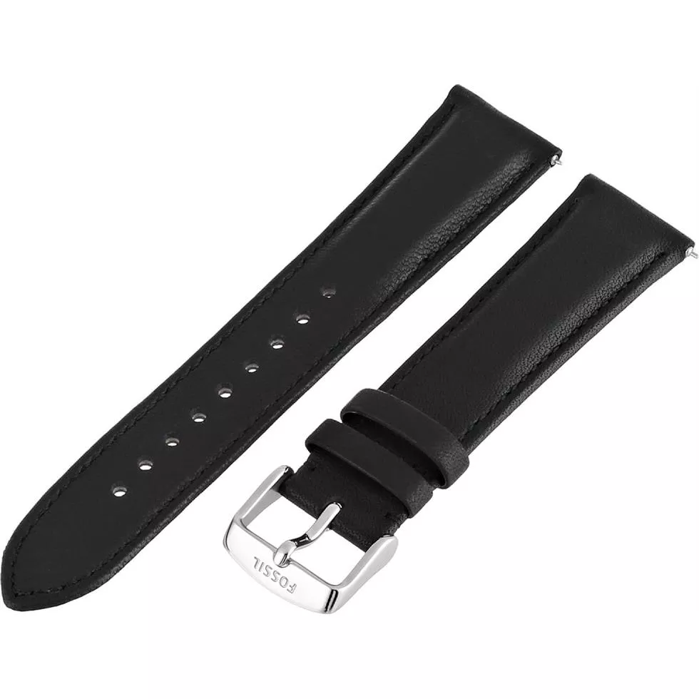 Fossil Leather Watch Strap - Black 20mm