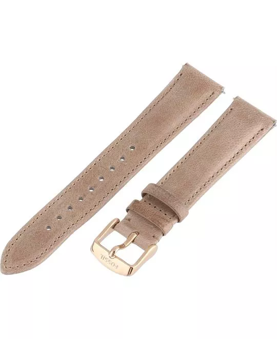 Fossil Women's Leather Watch Strap - Tan 18mm