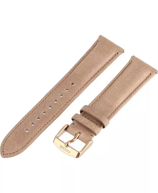 Fossil Women's Leather Watch Strap - Tan 20mm 