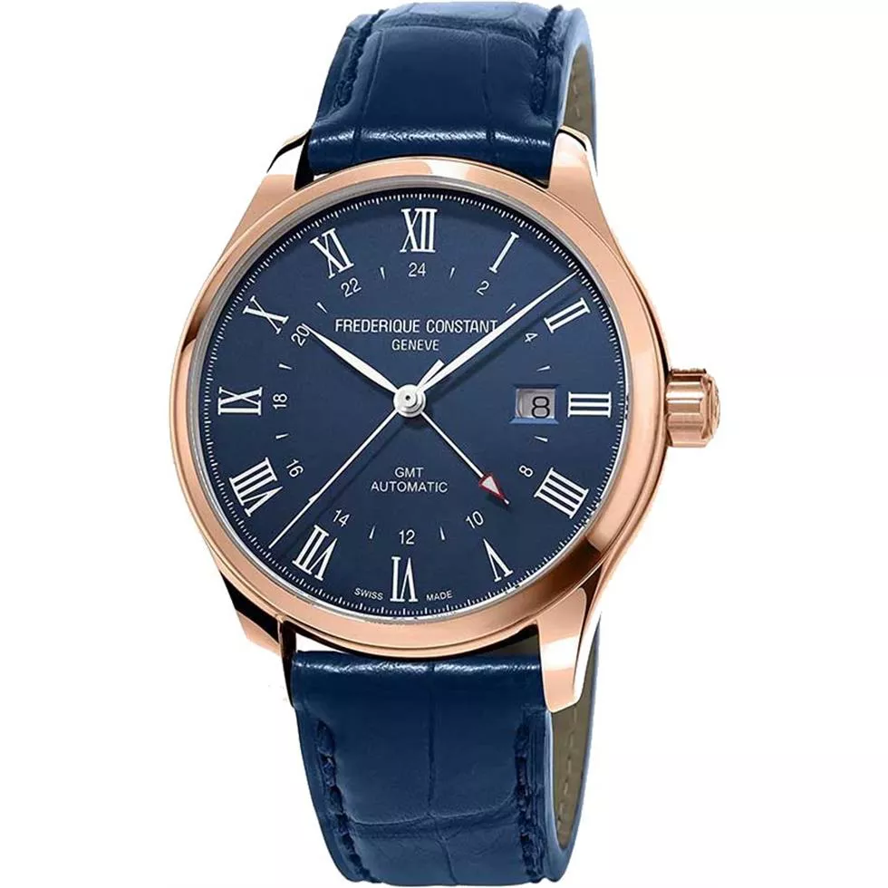 Frederique Constant Classics FC-350NR5B4 GMT Watch 42MM