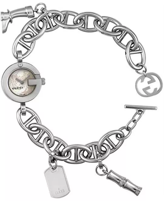 Gucci 107 Silver Tone Bracelet Watch 21MM