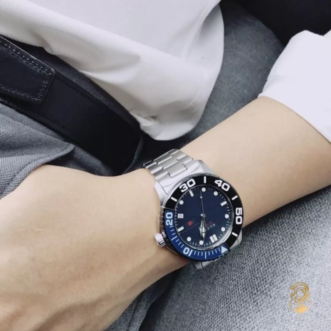 Gucci 126 XL Quartz Blue Dial Watch 45mm