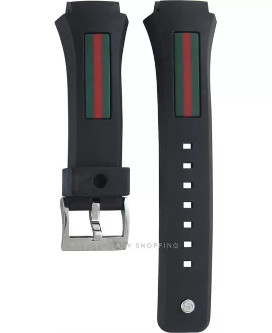 Gucci 137.3 Rubber Black Original Watch Strap 18/20