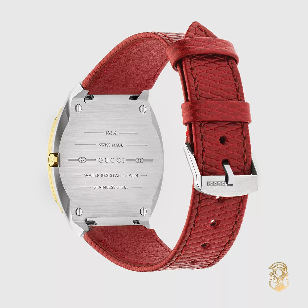 Gucci 25H Red Tone Watch 34mm