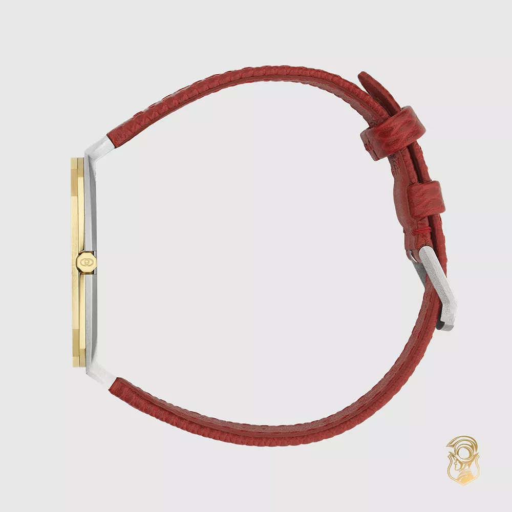 Gucci 25H Red Tone Watch 34mm