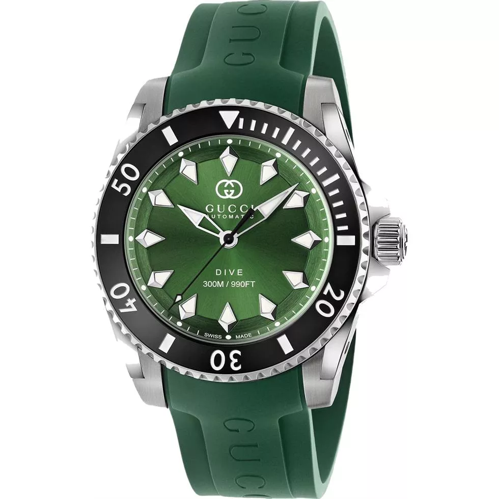 Gucci Dive Automatic Green-Tone Watch 40mm