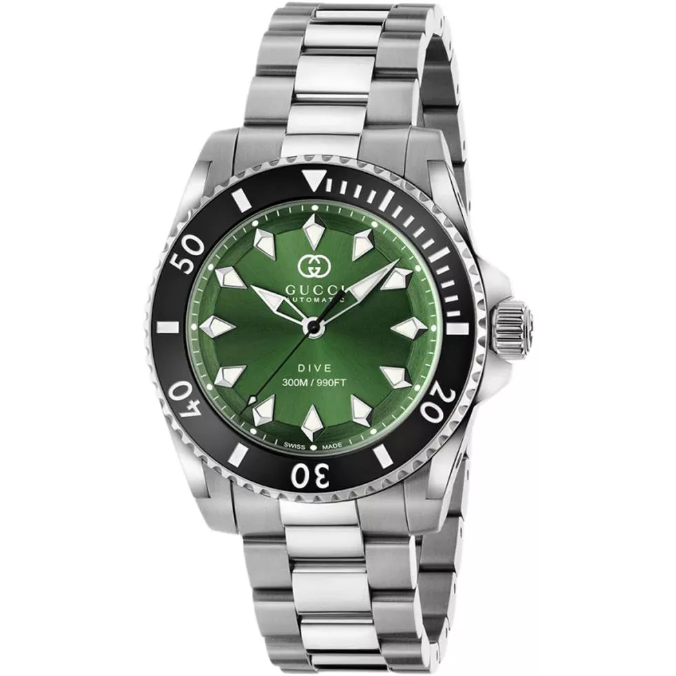 Gucci Dive Automatic Green-Tone Watch 40mm