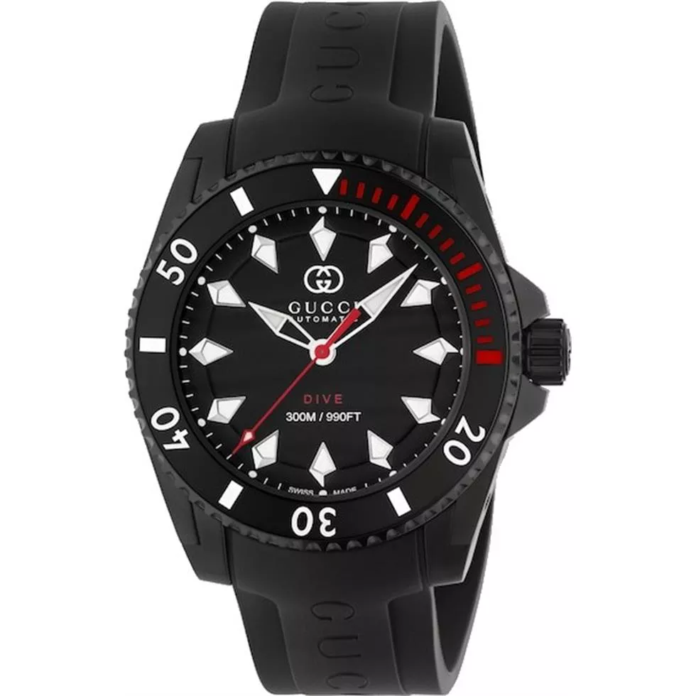 Gucci Dive Black - Tone Automatic Watch 40mm