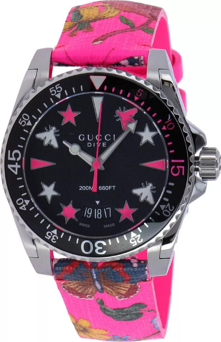 MSP: 85740 Gucci Dive Pink Men's Watch 40mm 34,090,000