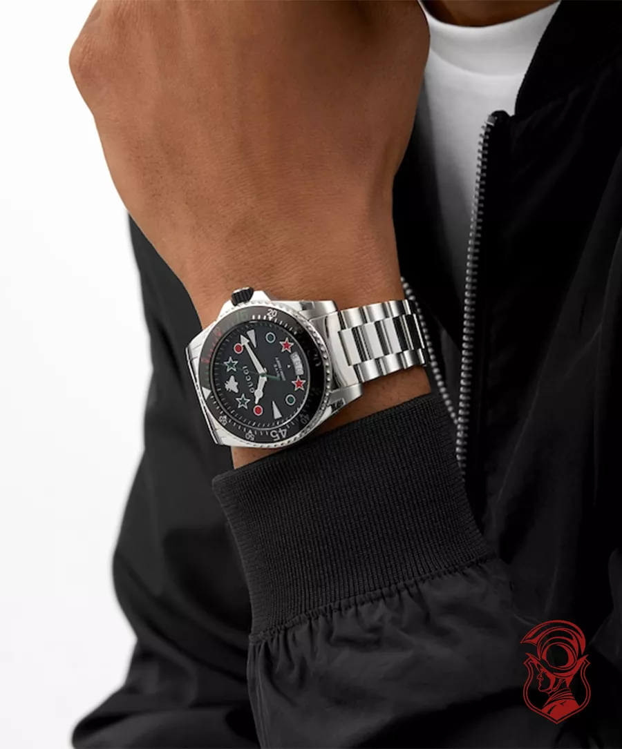 Gucci Dive Quartz Black Watch 45mm
