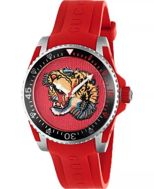 Gucci Dive Tiger Motif Watch 40mm