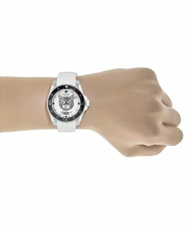 Gucci Dive White Dial White Watch 40mm