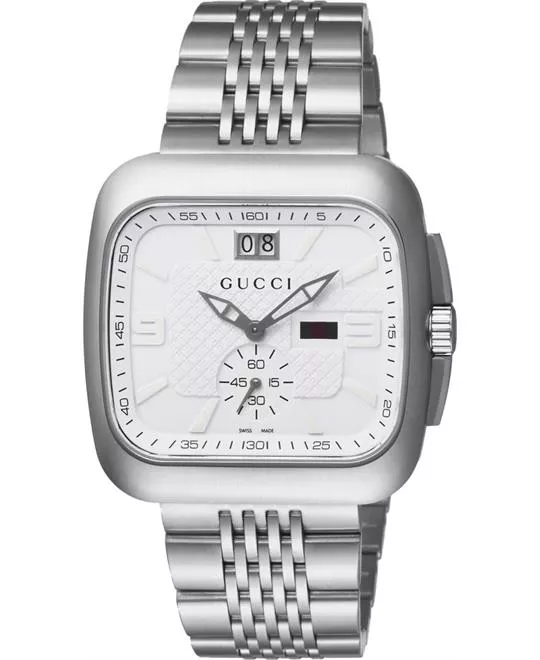 Gucci G-Coupe Square Silver Watch 40mm