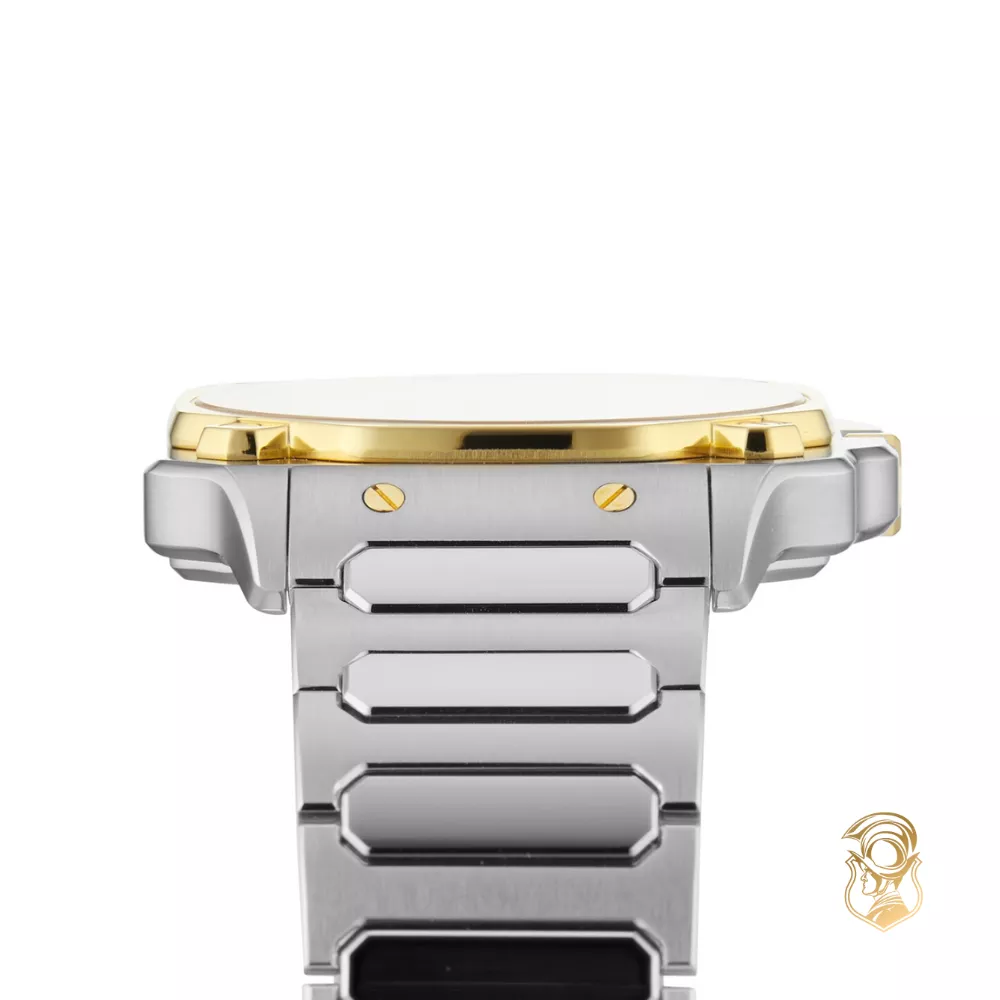 Gucci G-Flat Automatic 18K Gold Plated Bezel Watch 36mm
