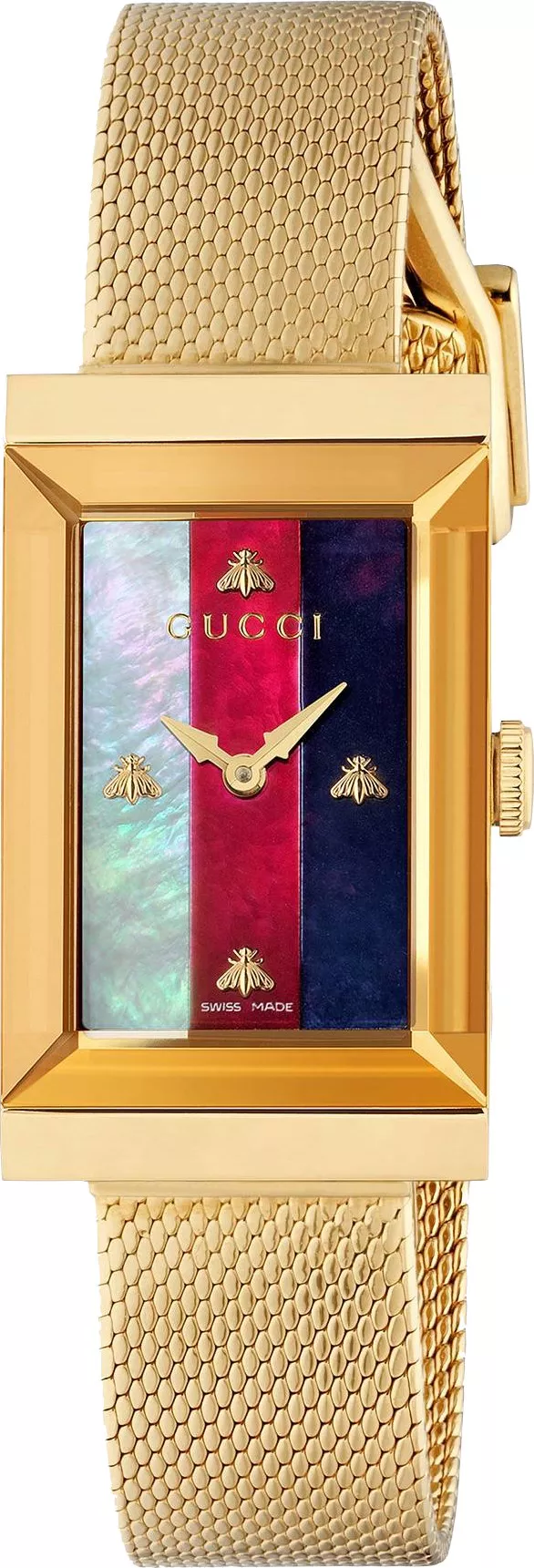 MSP: 85735 Gucci G-Frame Gold Watch 21x34mm YA147410 32,990,000