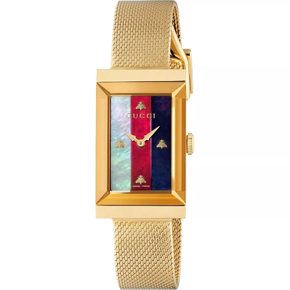 Gucci G-Frame Gold Watch 21x34mm 