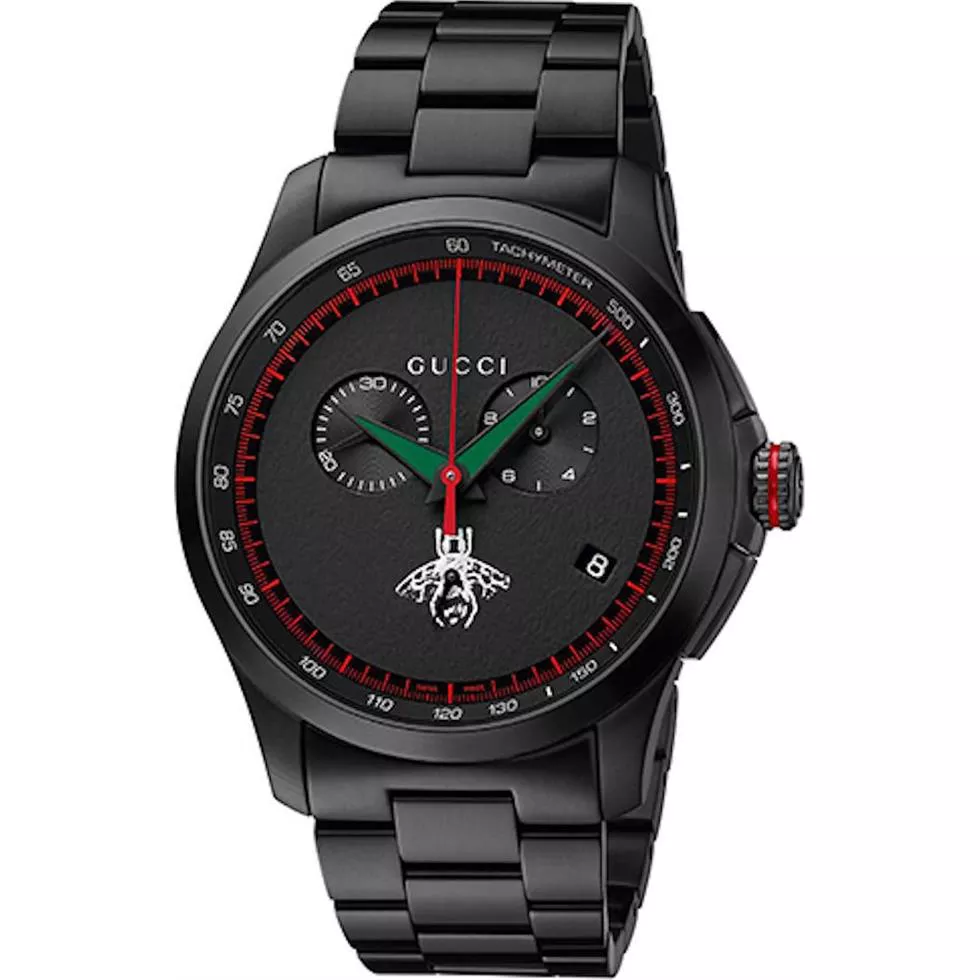 Gucci G-Timeless Chronograph Black Watch 44mm