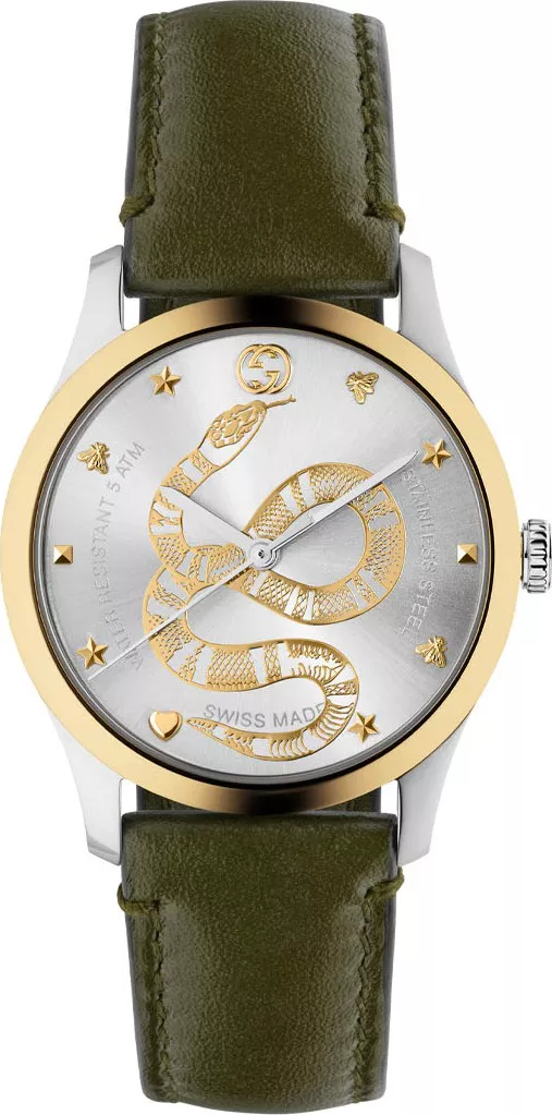 MSP: 97527 Gucci G-Timeless Khaki Watch 38mm 28,800,000