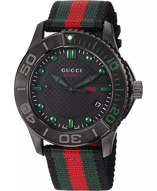 Gucci G Timeless Nylon Strap Watch 44mm