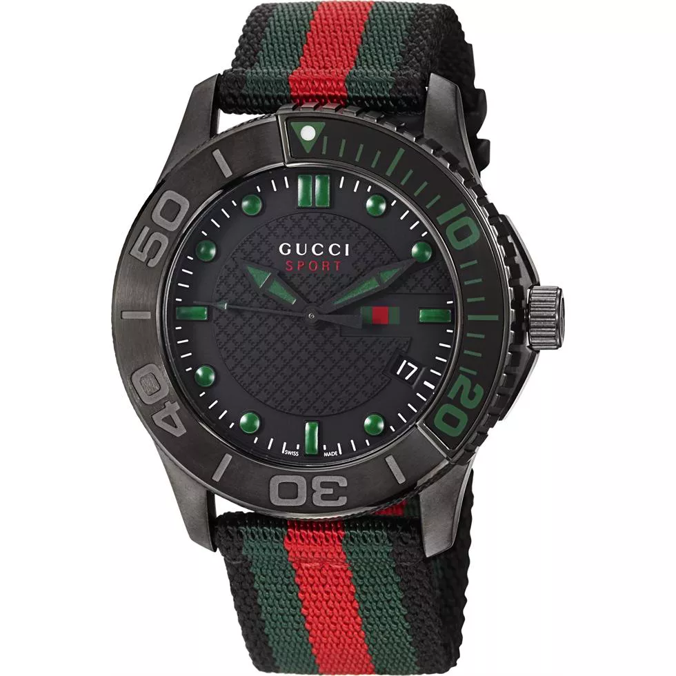 Gucci G Timeless Nylon Strap Watch 44mm