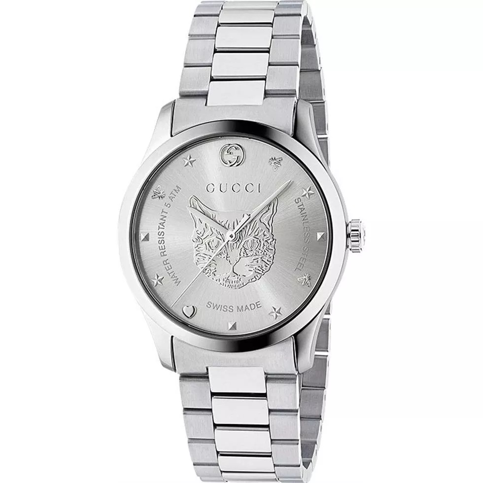 Gucci G-Timeless Silver Watch 38mm