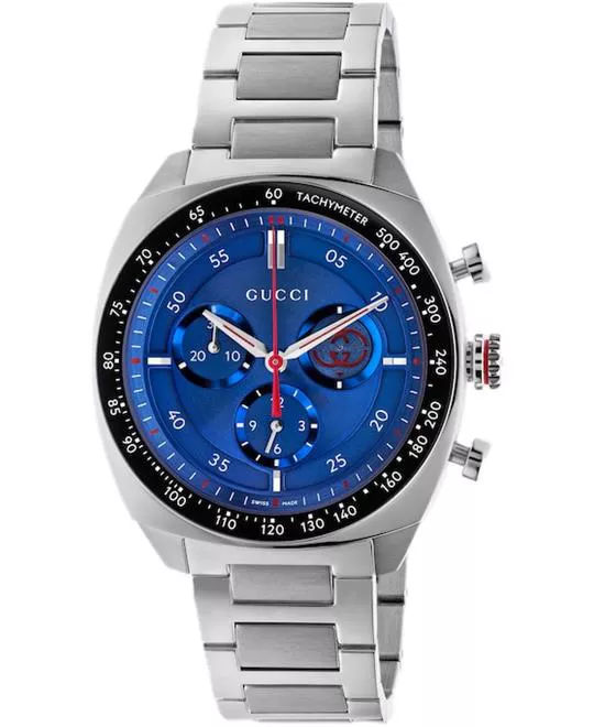 Gucci Interlocking G Blue-Tone Chronograph Watch 41mm