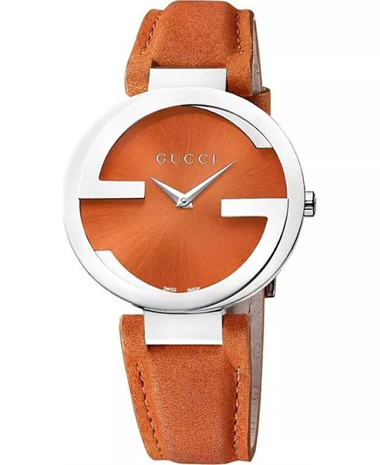 Gucci Interlocking G Orange Swiss Watch 37mm