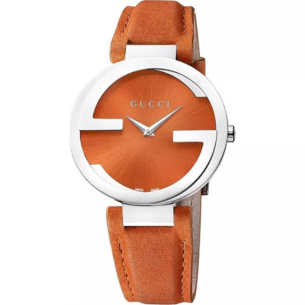 Gucci Interlocking G Orange Swiss Watch 37mm