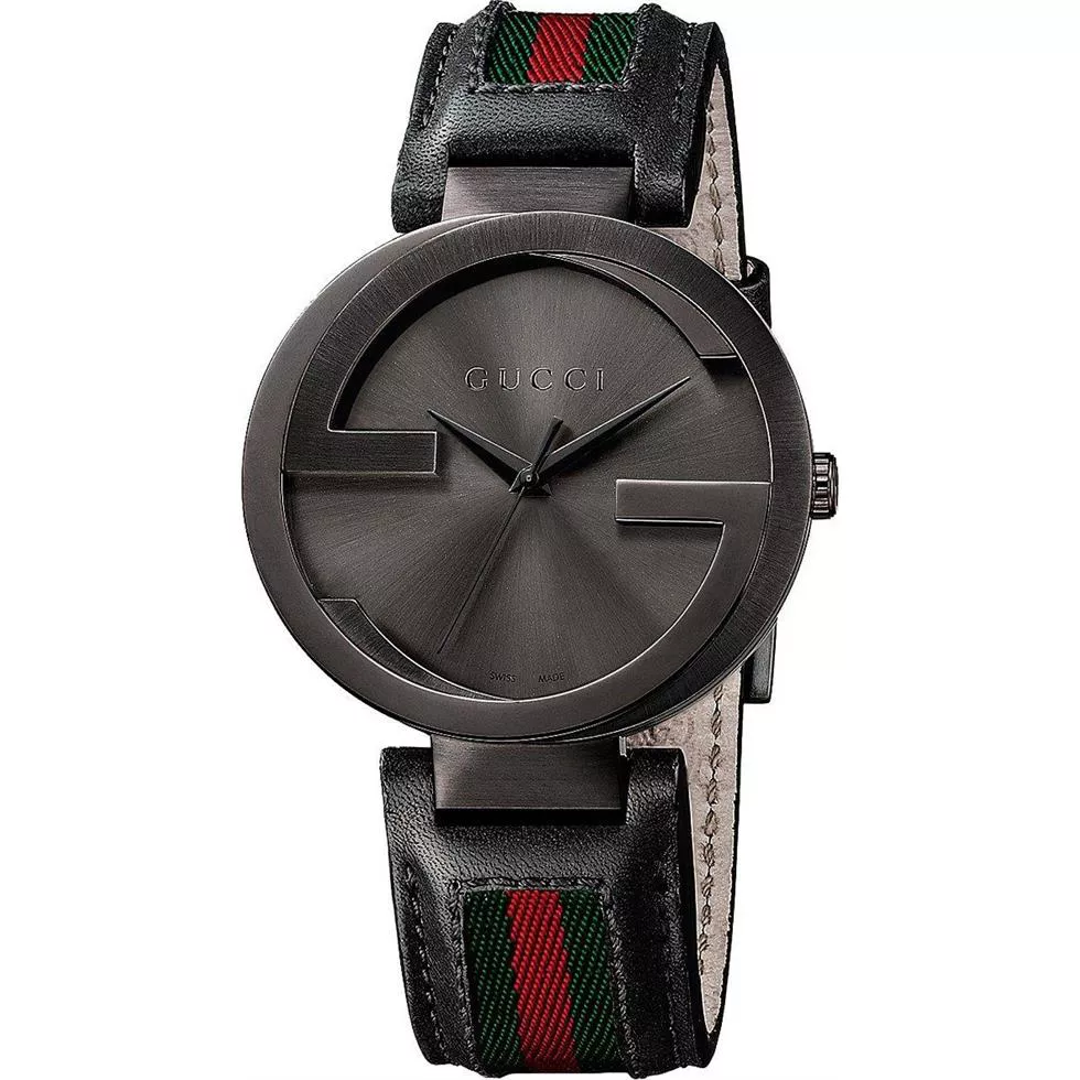 Gucci Interlocking Green Leather Watch 42mm
